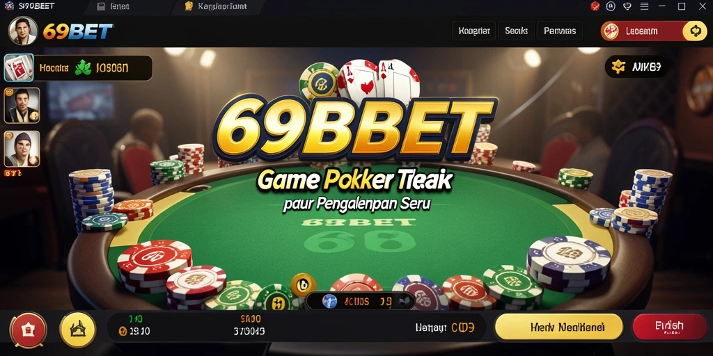 Tampilan gameplay seru di aplikasi poker 69BET.