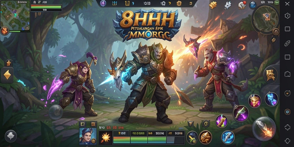 Gameplay seru di dunia fantasi 8HHH.