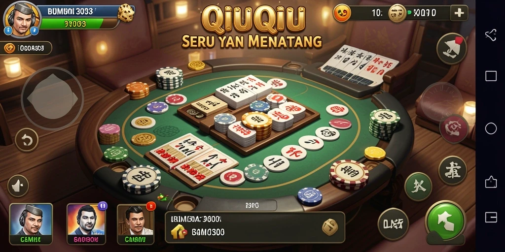 Tampilan menarik dari gameplay BUMI303 QiuQiu.