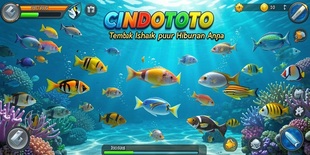 Tampilan gameplay seru dalam CINDOTOTO saat menangkap ikan.
