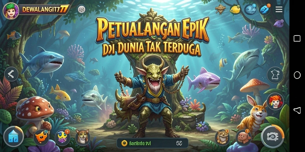 Screenshot gameplay yang menunjukkan petualangan mendebarkan di DEWALANGIT77.