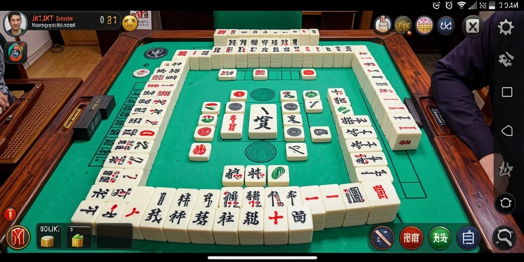 Screenshot gameplay menampilkan ubin Mahjong yang menarik dan antarmuka yang mudah digunakan.