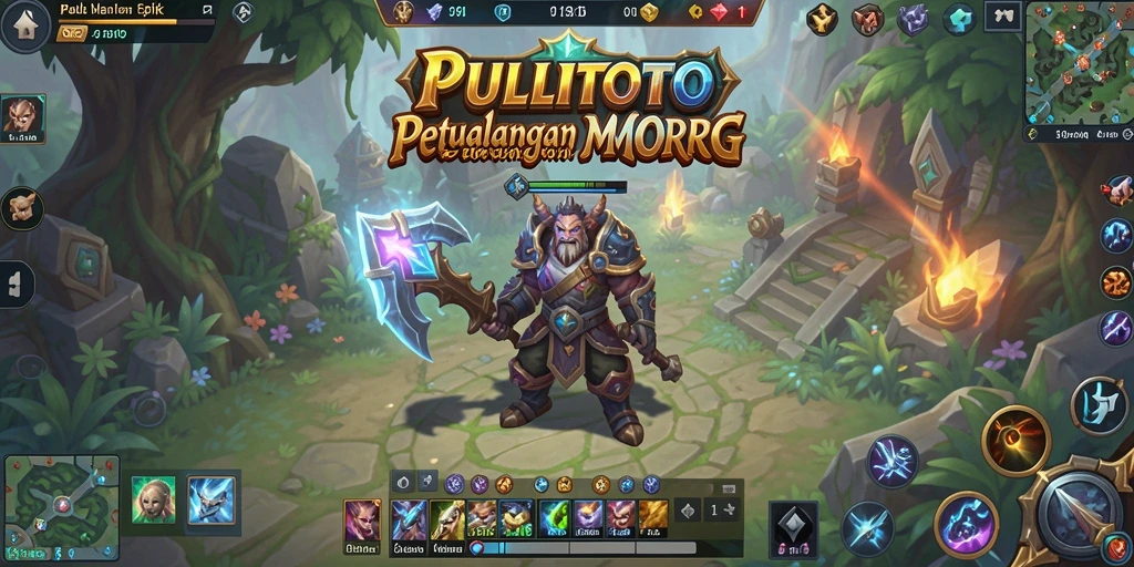 Tangkapan layar PULITOTO menampilkan aksi seru dalam dunia MMORPG.